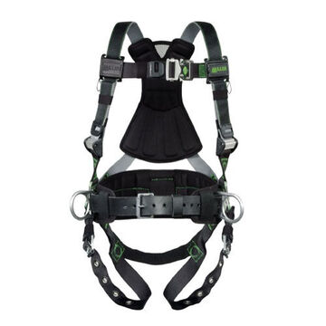 Full Body Harness, Universal, 400 lb Capacity, Black/Gray, Polyester