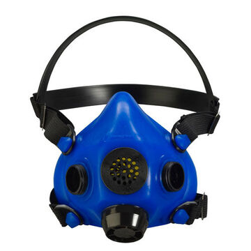 Demi-masque respiratoire réutilisable, moyen, tissé, bleu royal