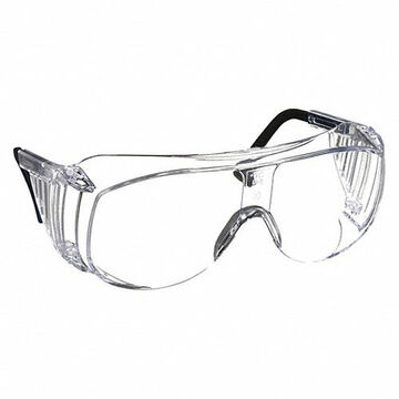 Safety Glasses, Medium, Anti-Scratch, Clear, Full Frame, OTG, Clear