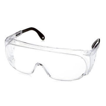 Safety Glasses, Universal, Scratch Resistant, Transparent, Full Frame, Clear