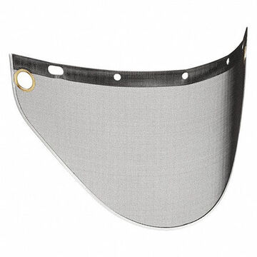 Window Uncoated Faceshield, Black, Polycarbonate, 9-3/4 In Ht, 19 In Ht