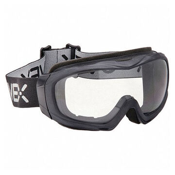 Safety Goggles, Universal, Hydroshield Anti-Fog, Anti-Scratch, Clear, Traditional, Black
