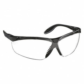 Safety Glasses, Medium, Ultra-dura HC, Dura-streme HC/AF, Uvextreme AF, Anti-Fog, Anti-Scratch, Clear, Wraparound, Black/Pewter