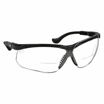 Lunettes de lecture, moyennes, anti-rayures Ultra-Dura, transparentes, demi-monture, enveloppantes, noires