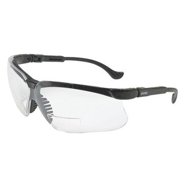 Safety Glasses Bi-focal, Medium, Uvextreme Anti-fog, Clear, Wraparound, Black