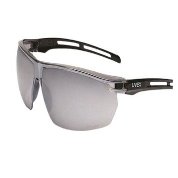 Safety Glasses, Medium, Anti-Fog, Gray, Over the Glass, Black