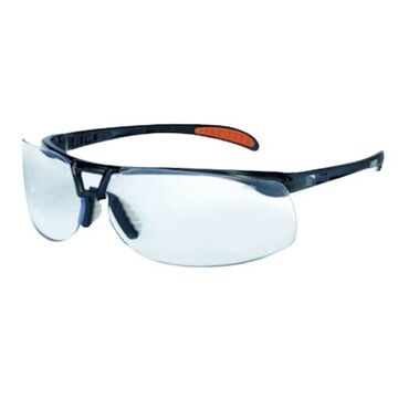 Safety Glasses, Universal, Ultra-Dura Hardcoat, Anti-Fog, Scratch-Resistant, Clear, Framed, Black