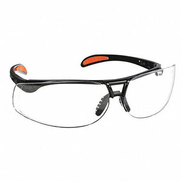 Safety Glasses, Medium, Uvextreme® Anti-Fog, Anti-Scratch, Clear, Wraparound, Black