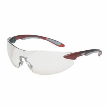 Safety Glasses Lightweight, Universal, Anti-scratch, Silver Mirror, Frameless, Metallic Red/silver