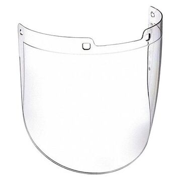 Faceshield Visor, Clear, Polycarbonate, 9 in ht, 15-7/8 in ht