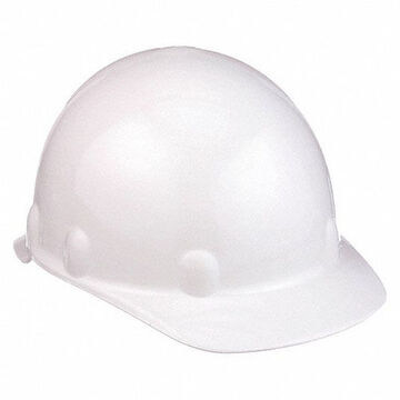Hard Hat Front Brim, White, Thermoplastic, Ratchet, Class E