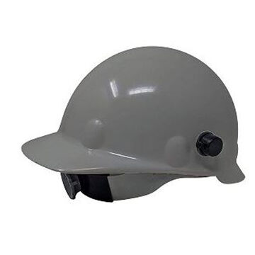 Hard Hat Front Brim, Gray, Thermoplastic, 8 Point, Class E
