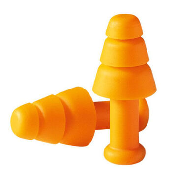 Reusable Ear Plug, 25 dB, Flange, Orange, Universal, 923.9 x 12.95 x 31.75 mm