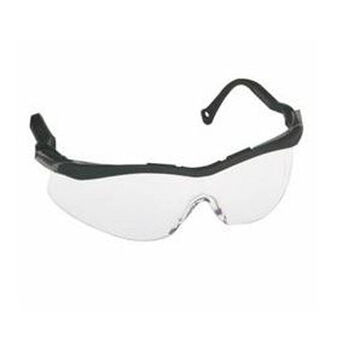 Safety Glasses, Universal, Anti-Fog, Scratch-Resistant, Smoke, Framed, Black/Gray