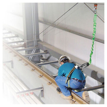 Horizontal Lifeline Kit, 310 lb Capacity, 60 ft lg, Galvanized Steel, Galvanized Steel