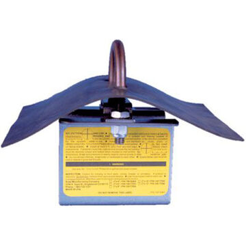 Permanent Roof Anchor, 6 in lg, 2 in wd, Steel