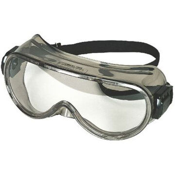 Safety Goggle, 7.087 in wd,3.150 in lg, 3.150 in ht, Anti-Fog, Impact/Splash-Resistant, Clear, Smoke