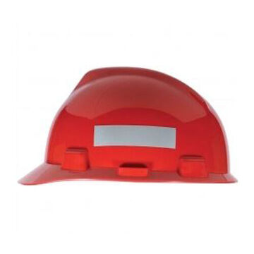 Reflective Stripe Hard Hat, 4 In Lg, 1 In Wd, 6 Mil, Silver/white