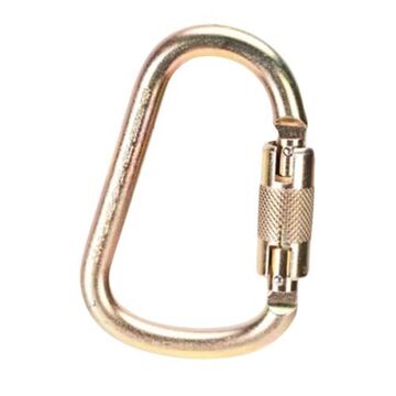 Gate Opening Carabiner, 1 in Size, 3.228 in wd, 1 in Gate Clearance, Steel