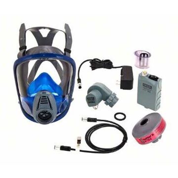 Air-purifying Respirator, 4-Point, Mask Mount, NiMH, Black
