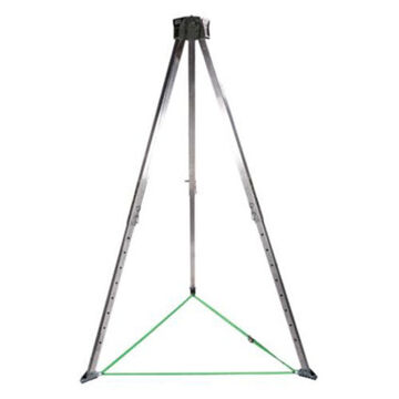 Tripod, 11.811 in, 400 lb Capacity, Aluminum Alloy Head, High-tensile Aluminum Alloy Leg, Silver