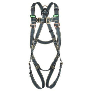 Full Body Harness, Standard, 32.047 in lg, 400 lb Capacity, Black, Kevlar/Nomex Webbing