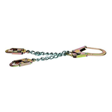 Rebar Positioning Lanyard, 400 lb Capacity, 25 in lg, 2-Leg, Snap Hook