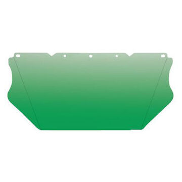 Visor General Purpose Mesh, Green, Polycarbonate, 8 In Ht, 17 In Ht