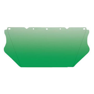 General Purpose Mesh Visor, Green, Polycarbonate, 8 in ht, 17 in ht