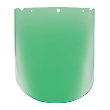 Anti-Fog/Anti-Scratch Visor, Green, Polycarbonate, 9-1/4 in ht, 17 in ht