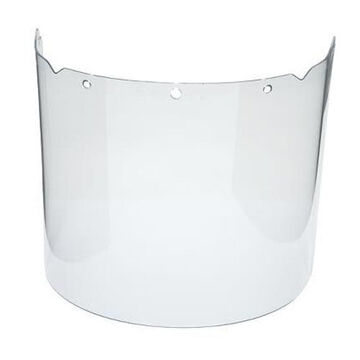 Visor Anti-fog/anti-scratch, Clear, Propionate, 8 In Ht, 17 In Ht
