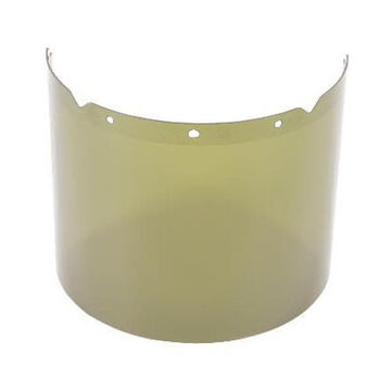 Visière en filet, vert, polycarbonate, 8 pouce ht, 17-1/4 pouce ht