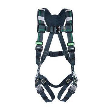 Arc-flash Rated Full Body Harness, Standard, 32.795 in lg, 400 lb Capacity, Black, Polyester