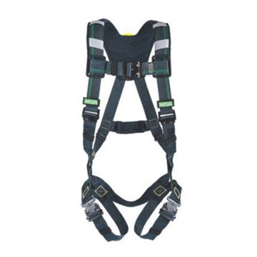 Arc-flash Rated Full Body Harness, Standard, 32.795 in lg, 400 lb Capacity, Black, Polyester