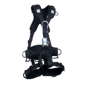 Harness Full Body, Standard, M, 28.465 In Lg, 400 Lb Capacity, Black, Polyester