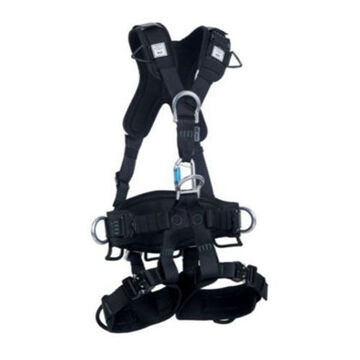 Full Body Harness, Large, 31.299 in lg, 400 lb Capacity, Green, Polyester