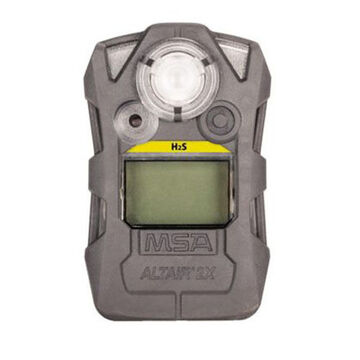 Single Gas Detector, 5 to 10 ppm Detection, Lithium-Ion, Rubberized Armor