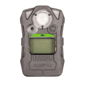 Single Gas Detector, 2 to 5 ppm Detection, Lithium-Ion, Rubberized Armor