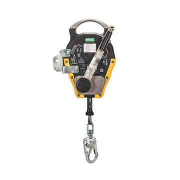 Rescuer, 50 ft lg, 400 lb Capacity, Stainless Steel, Black/Yellow