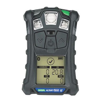 Multi Gas Detector, 0 to 100%, 0 to 30% Vol, 0 to 200 ppm, 0 to 1999 ppm, Rechargeable Li-polymer, Rubberized over-mold