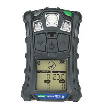 Multi Gas Detector, 0 to 100%, 0 to 30% Vol, 0 to 200 ppm, 0 to 1999 ppm, Rechargeable Li-polymer, Rubberized over-mold
