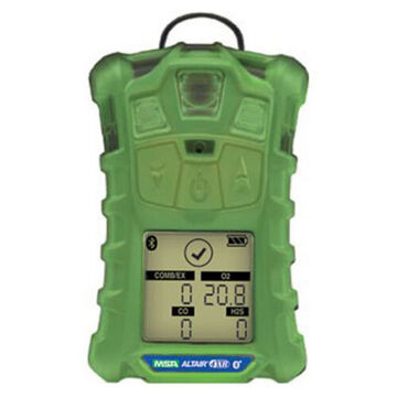 Multi Gas Detector, 0 to 100%, 0 to 30% Vol, 0 to 200 ppm, 0 to 1999 ppm, Rechargeable Li-polymer, Rubberized over-mold