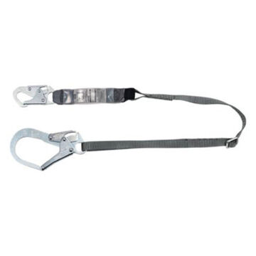 Lanyard Shock Absorbing, 150 To 310 Lb Capacity, 1-leg, Green/gray, 36cs Snap Hook