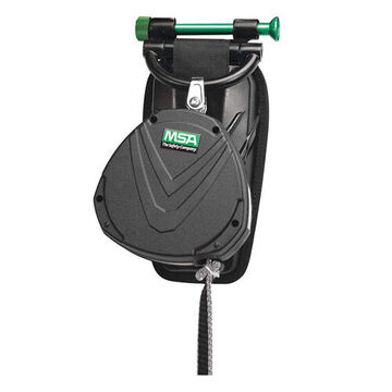 Fall Limiter Leading Edge Single Leg, 310 Lb Capacity, 8 Ft Lg, Black, Nylon Webbing, Aluminum