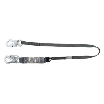 Lanyard Shock Absorbing, 3 Ft Lg, 1-leg, Green, 36c Snap Hook