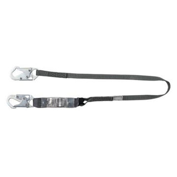 Lanyard Shock Absorbing, 150 To 310 Lb Capacity, 1-leg, Green, Snap Hook