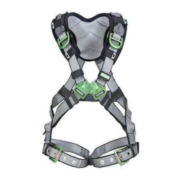 Full Body Harness, XL, 32.638 in lg, 400 lb Capacity, Gray, Nylon