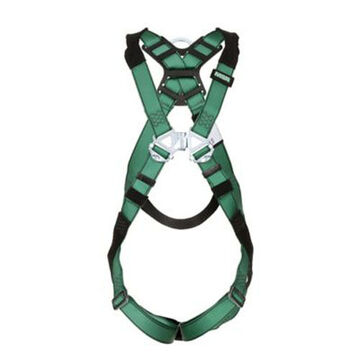 Harness Full Body, Xl, 9.76 In Lg, 400 Lb Capacity, Green, Polyester