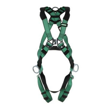 Full Body Harness, Standard, 9.76 in lg, 400 lb Capacity, Green, Polyester