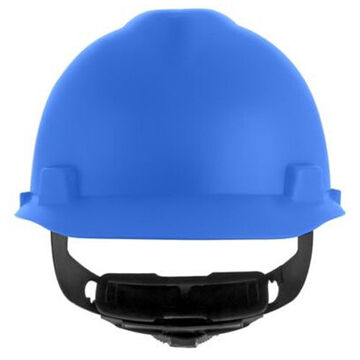 Type I Vented Hard Hat, Fits Hat 6-1/2 to 8 in, Matte Blue, HDPE, 1-Touch, Class E